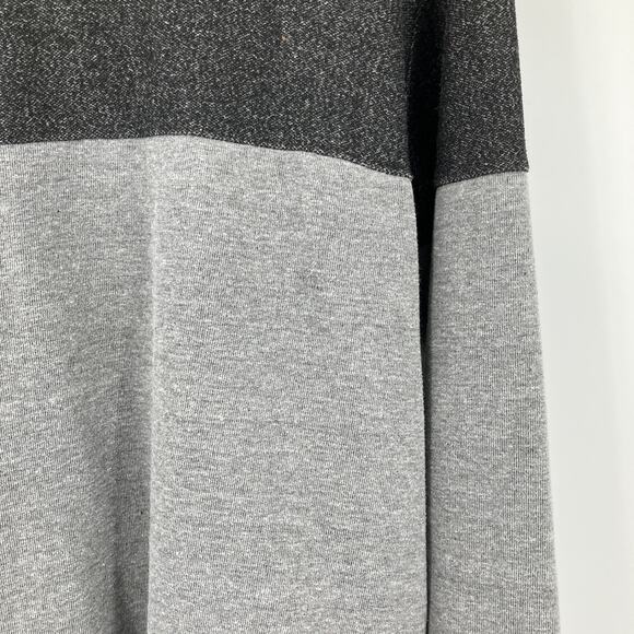 Alternative Apparel Gray Colorblock Inseam Pockets Long Sleeve Hoodie Sweatshirt - Picture 7 of 9